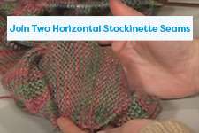 Join Two Horizontal Stockinette Seams Knitting Tutorial