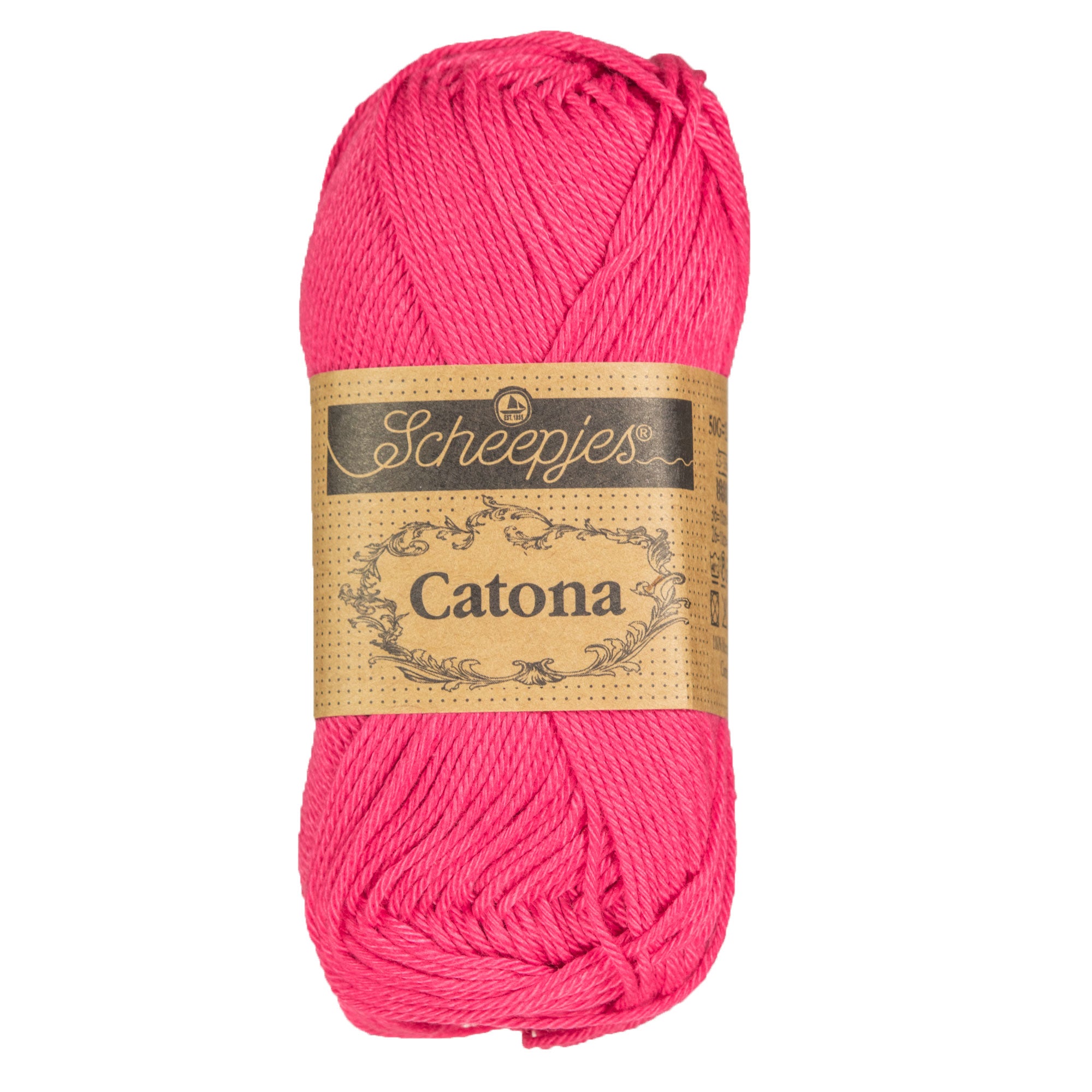 Scheepjes Catona Yarn - 114 Shocking Pink - Zoom Image