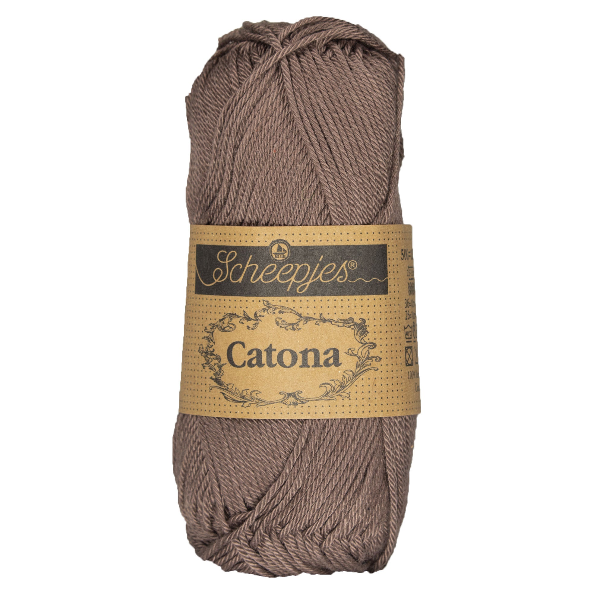 Scheepjes Catona Yarn - 507 Chocolate - Zoom Image