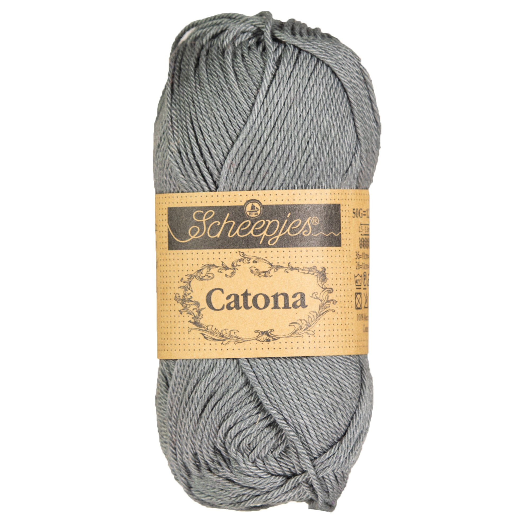 Scheepjes Catona Yarn - 242 Metal Grey - Zoom Image