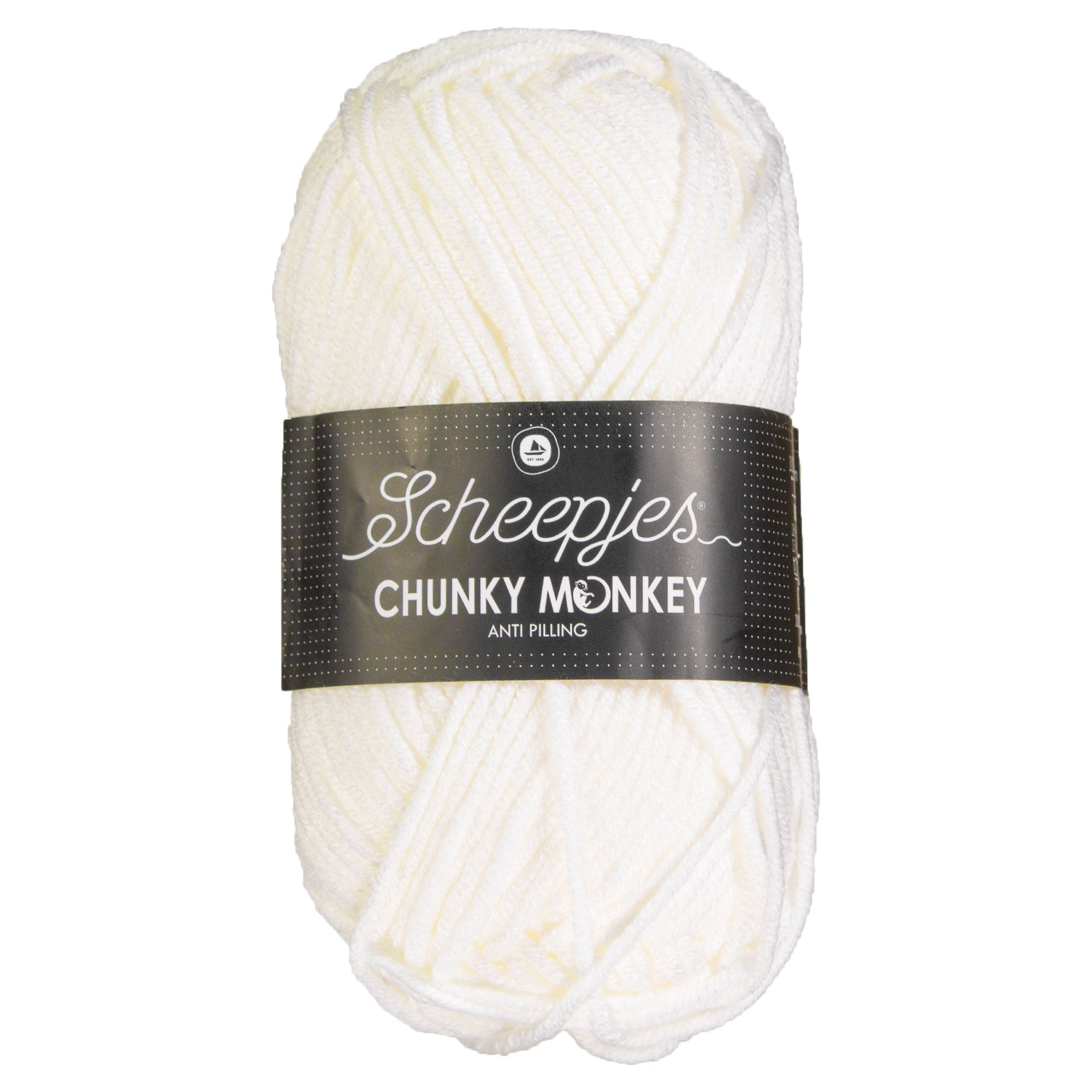 Scheepjes Chunky Monkey Yarn - 1001 White - Zoom Image