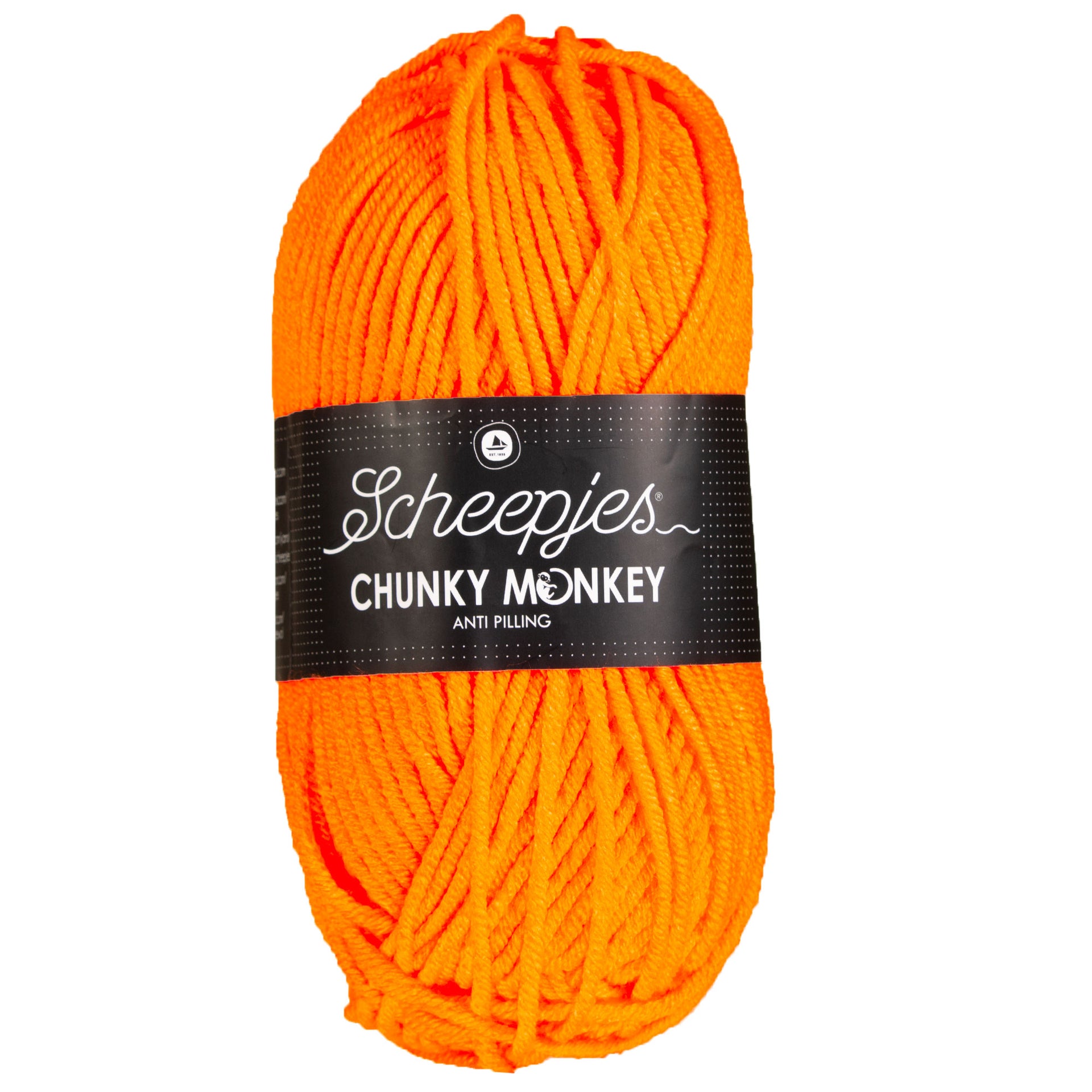 Scheepjes Chunky Monkey Yarn - 1256 Neon Orange - Zoom Image