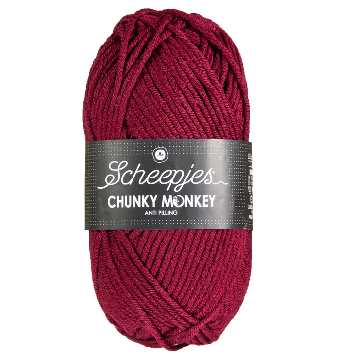 Scheepjes Chunky Monkey Yarn - 1035 Maroon - Zoom Image