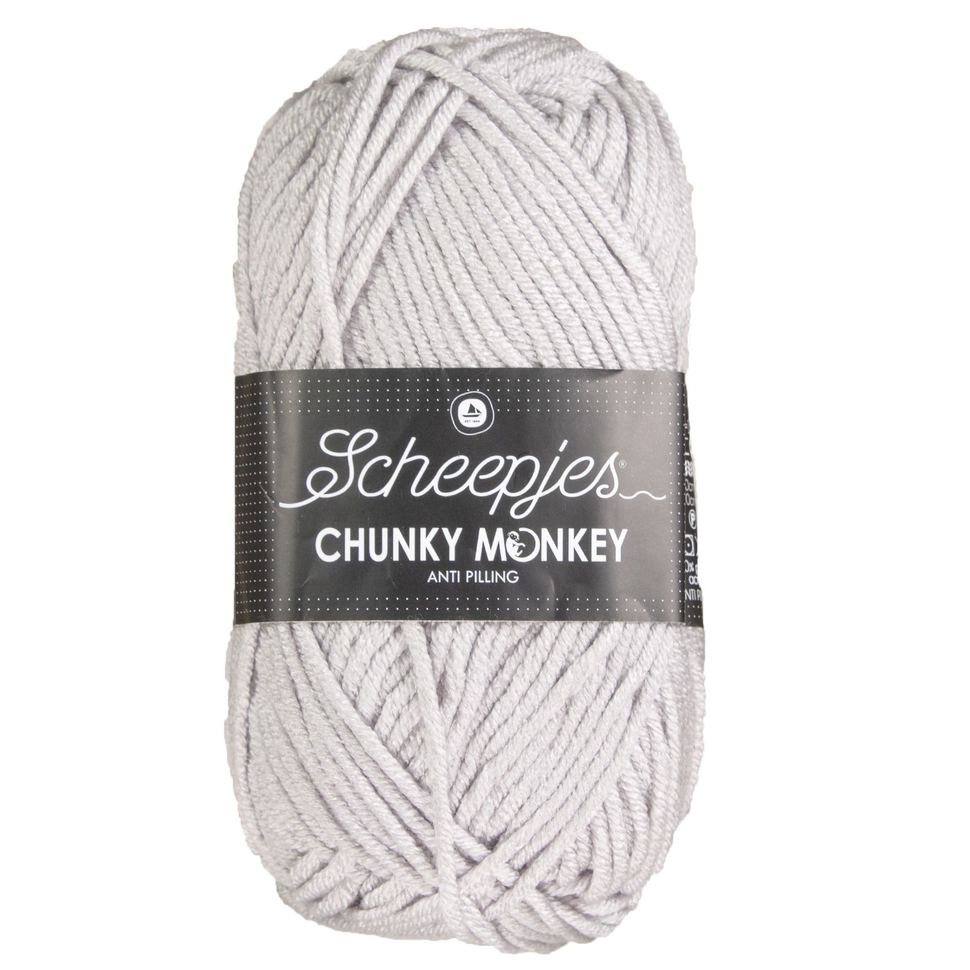 Scheepjes Chunky Monkey Yarn - 1203 Pale Grey - Zoom Image