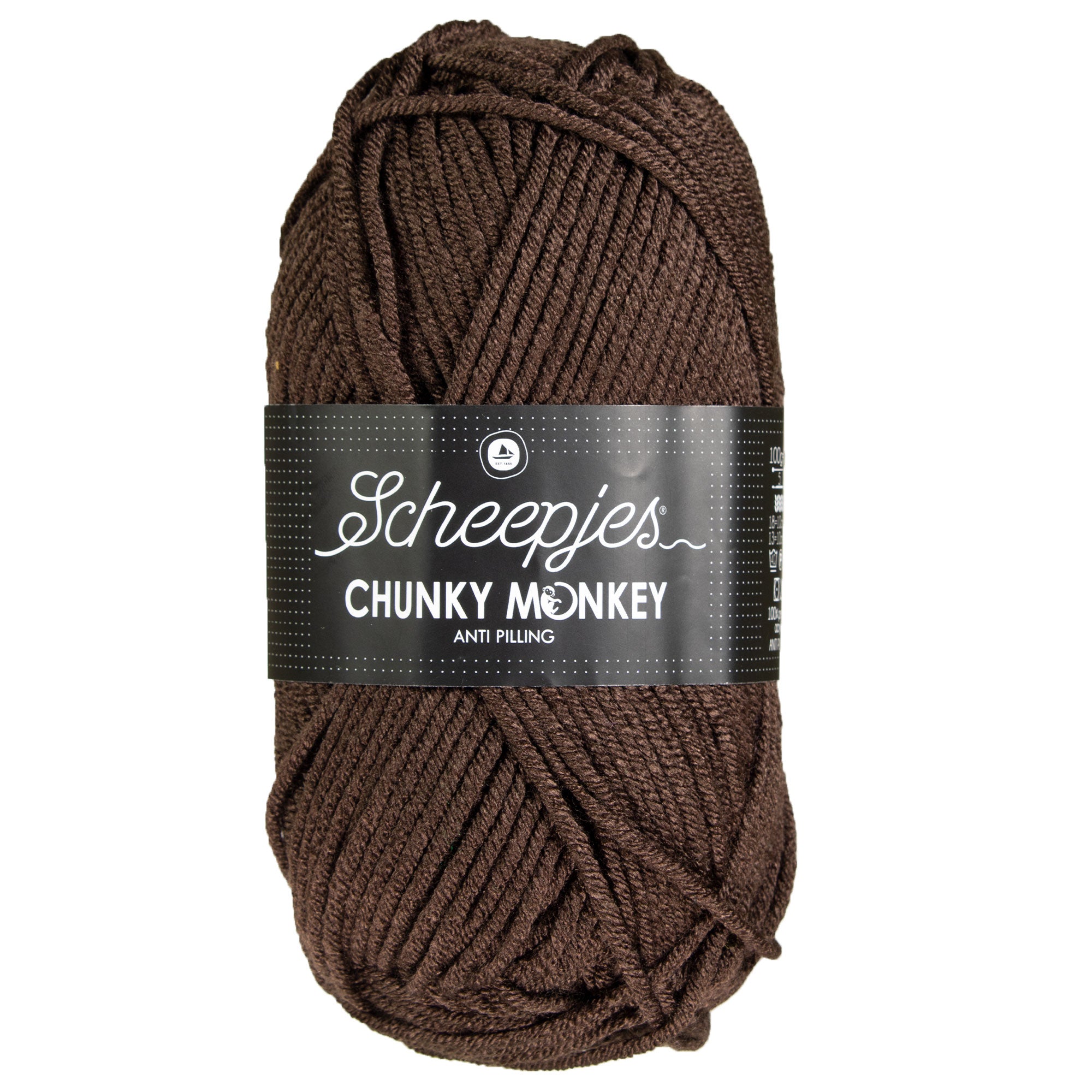Scheepjes Chunky Monkey Yarn - 1004 Chocolate - Zoom Image