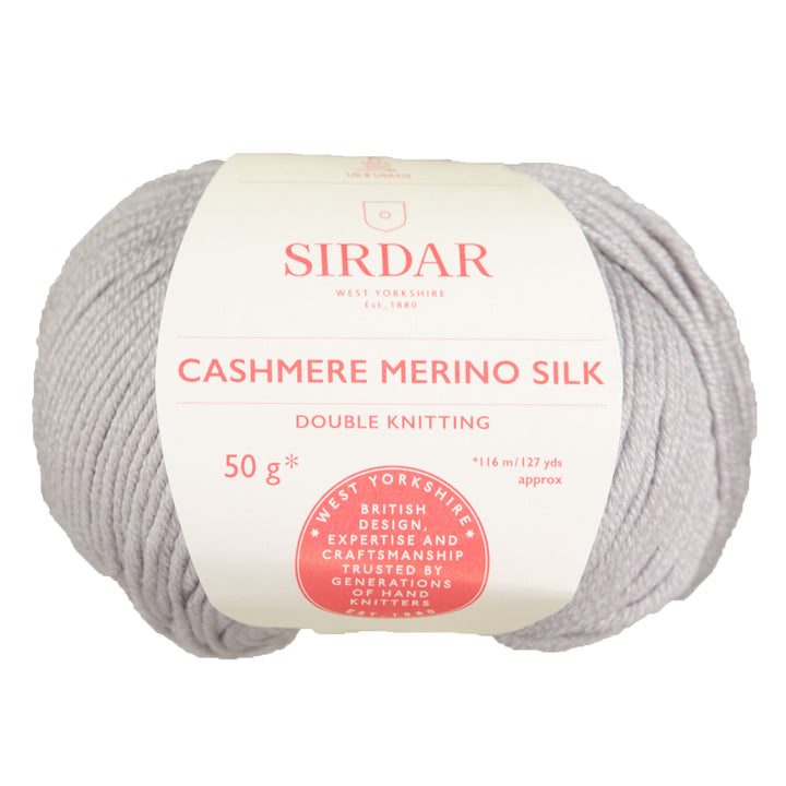 Sirdar Cashmere Merino Silk DK Yarn - 405 Silver Grey - Zoom Image