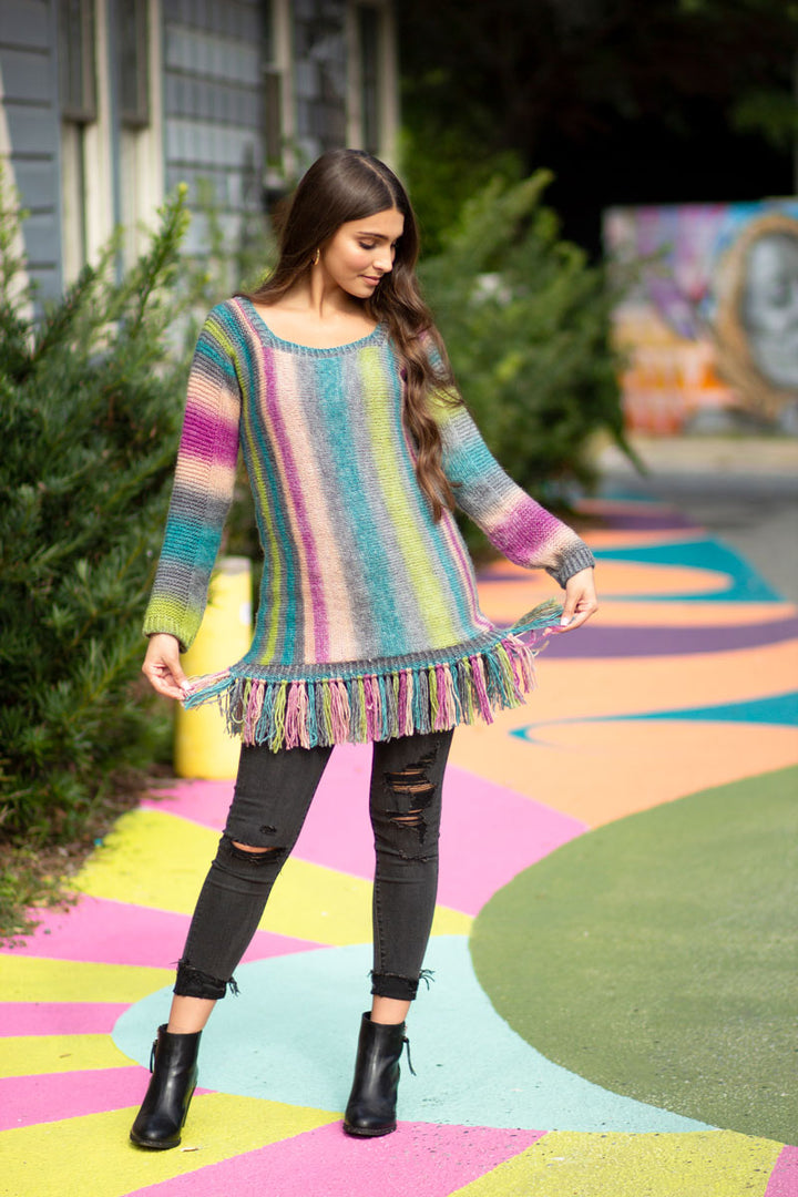 Universal Yarn Colorburst - Chroma Collection Patterns - Sweep Pullover - PDF Download - Extra Image