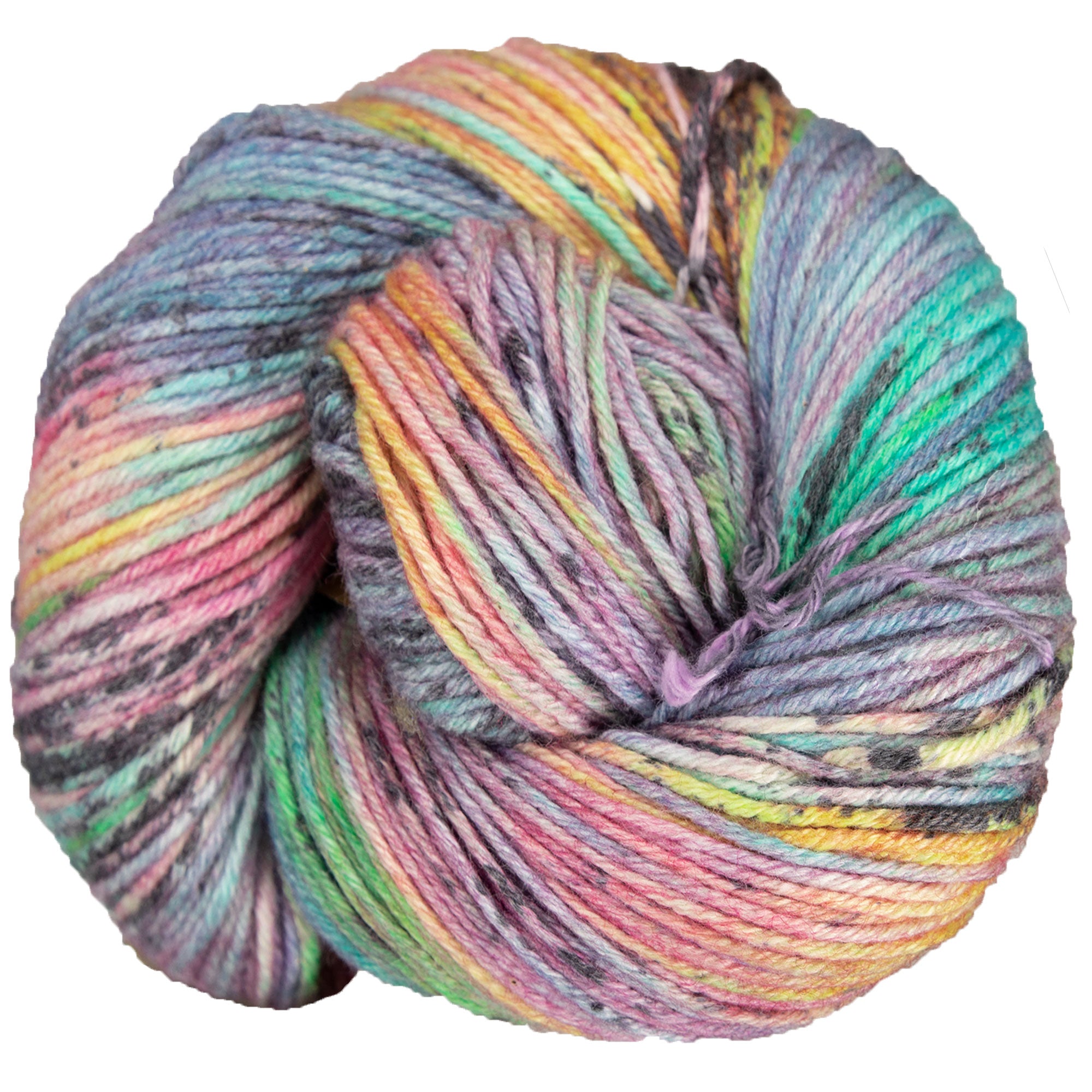 Madelinetosh Wool + Cotton Yarn - Electric Rainbow - Zoom Image