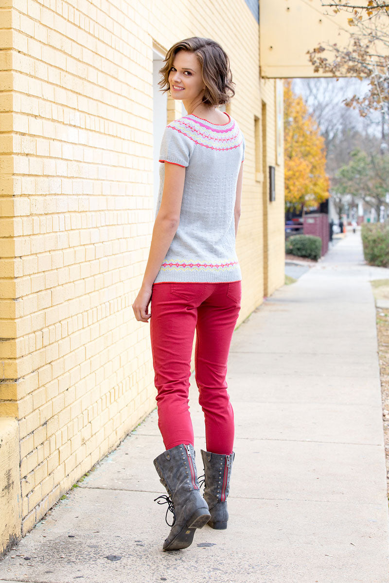 Universal Yarn Bamboo Pop - Adult Patterns - Colorwork Cardi - PDF Download - Extra Image