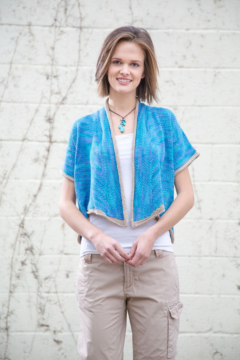 Universal Yarn Bamboo Pop - Adult Patterns - Drape Front Cardi - PDF Download - Extra Image