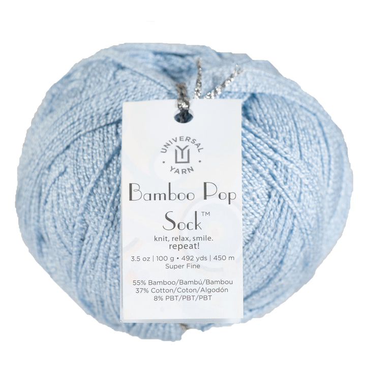 Universal Yarn Bamboo Pop Socks Yarn - 612 Sky - Zoom Image