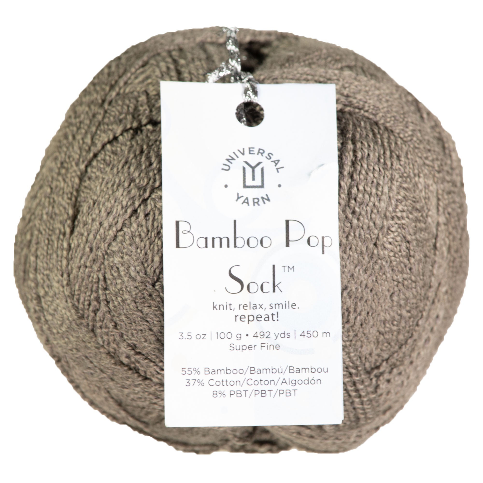 Universal Yarn Bamboo Pop Socks Yarn - 619 Treebark - Zoom Image