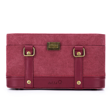 della Q Maker's Train Case - Maroon - Zoom Image
