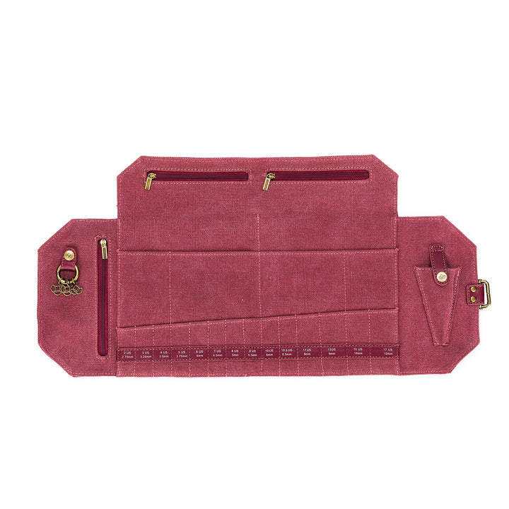 della Q Maker's Canvas Needle Case - Maroon - Extra Image