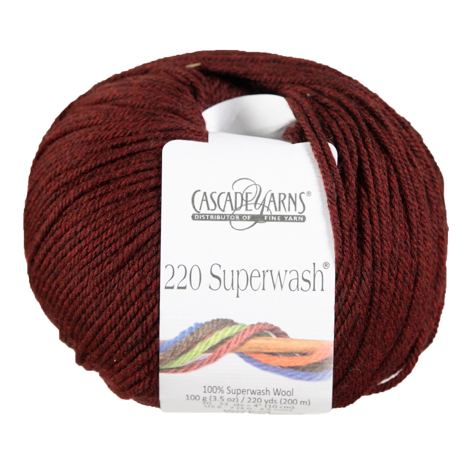 Cascade Yarns 220 Superwash Yarn - 1923 Red Wine Heather - Zoom Image
