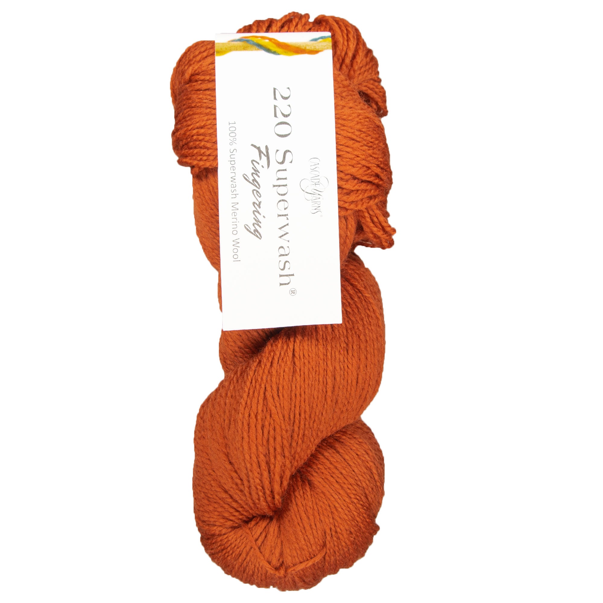 Cascade Yarns 220 Superwash Fingering Yarn - 06 Burnt Orange - Zoom Image