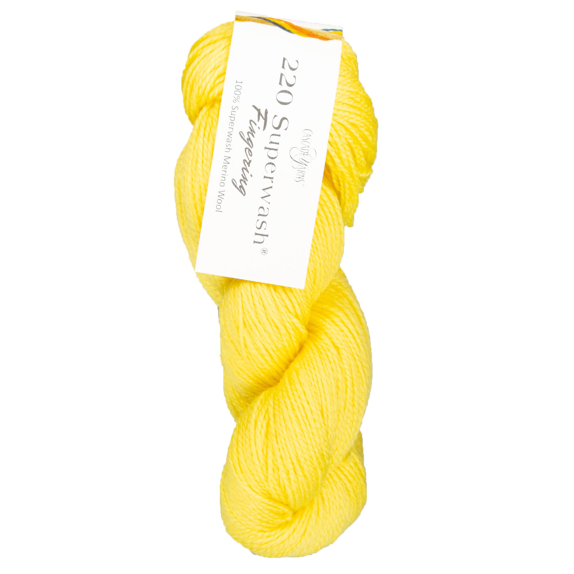 Cascade Yarns 220 Superwash Fingering Yarn - 09 Lemon - Zoom Image