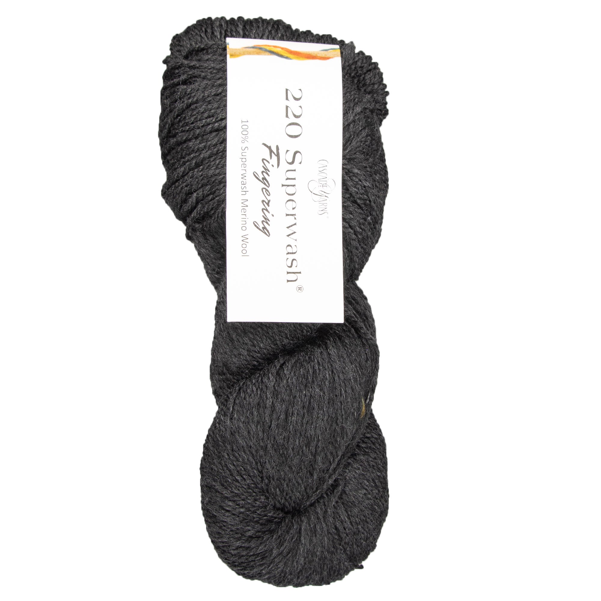 Cascade Yarns 220 Superwash Fingering Yarn - 82 Jet - Zoom Image