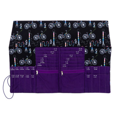 della Q DPN + Circular Case - 1136-1 - Fabric Print Collection - Yarn Bombing - Zoom Image