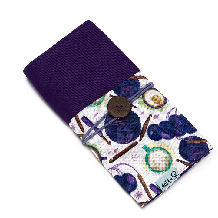 della Q Interchangeable Needle Case - 185-1 - Fabric Print Collection - Yarn Bombing - Extra Image