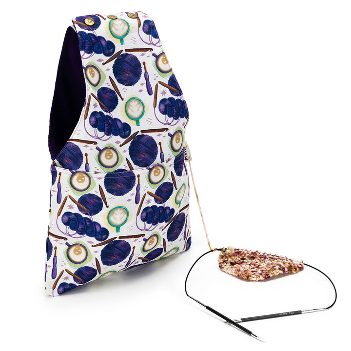 della Q Nora Wrist Bag - 1300-1 - Fabric Print Collection - Yarn Bombing - Extra Image