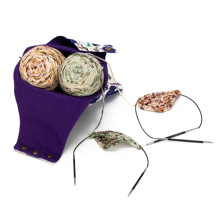della Q Nora Wrist Bag - 1300-1 - Fabric Print Collection - Yarn Bombing - Extra Image
