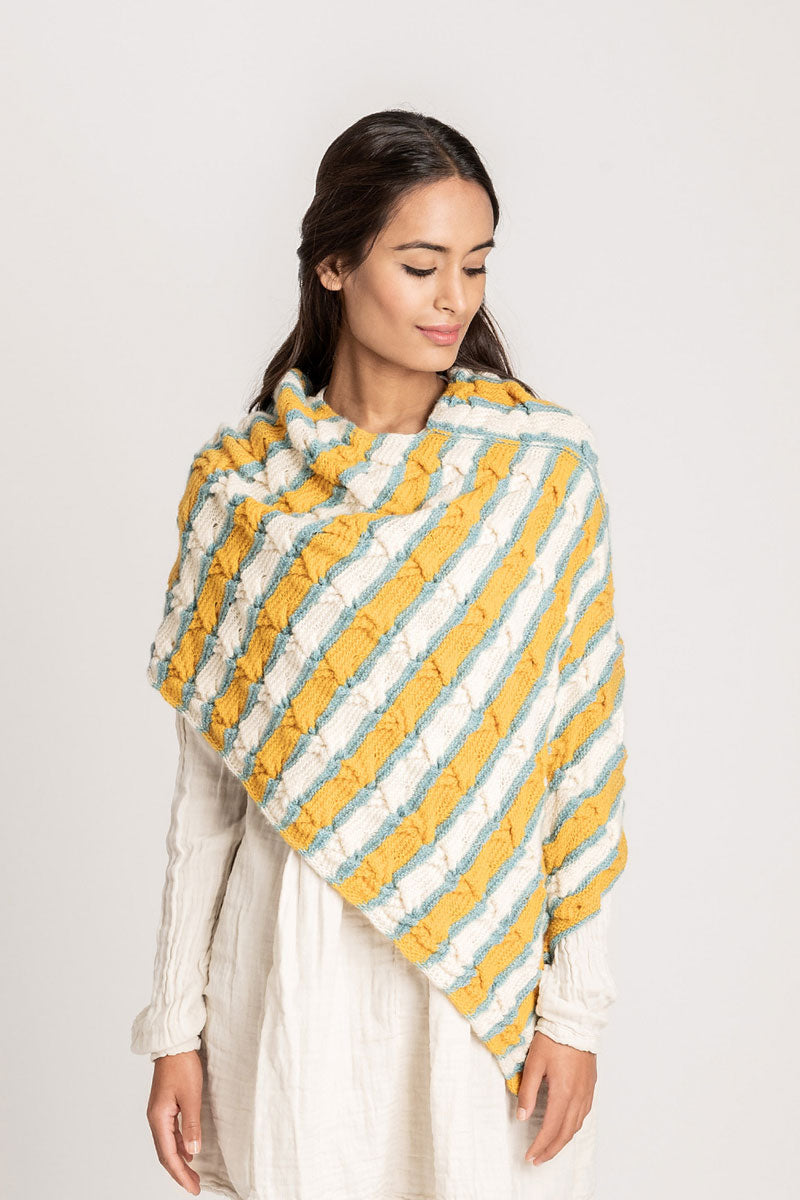 Blue Sky Fibers Traveler's Series Patterns - Oakland Wrap - PDF Download - Extra Image