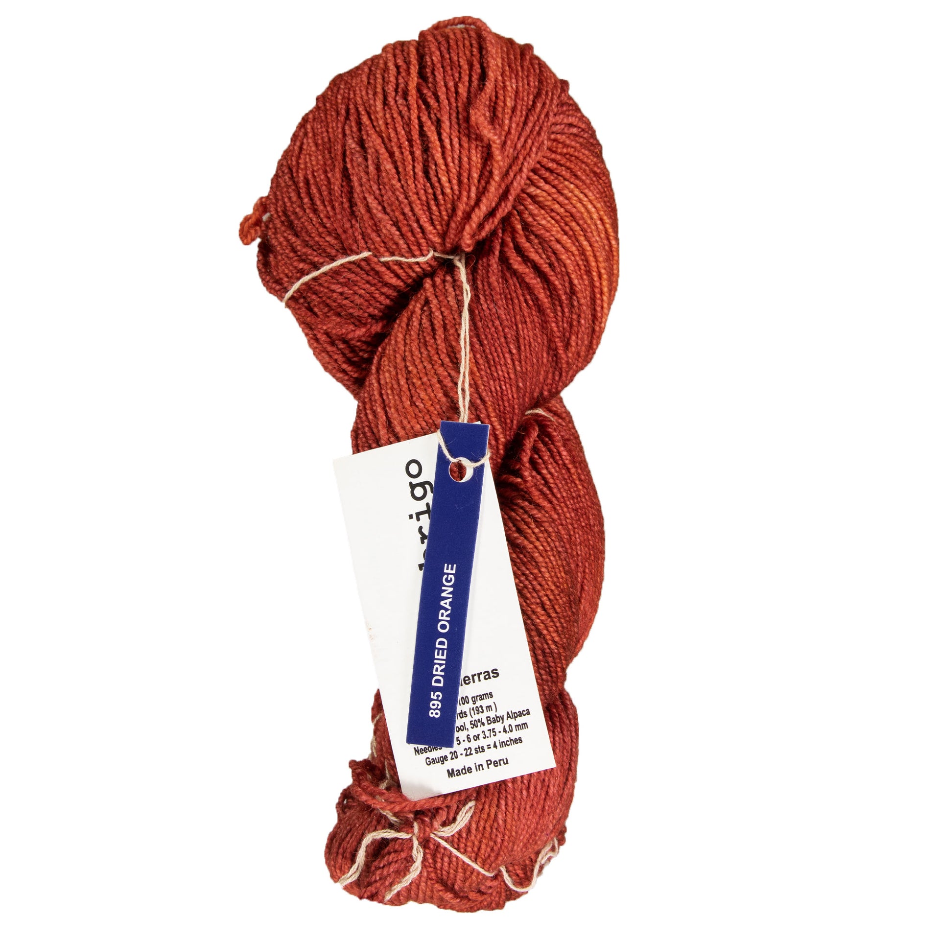 Malabrigo Dos Tierras Yarn - 895 Dried Orange - Zoom Image