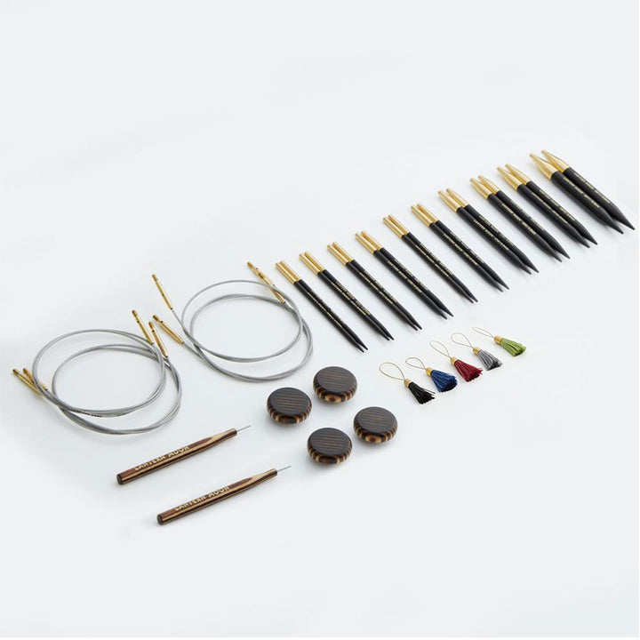 Lantern Moon Ebony Interchangeable Needle Sets - Heirloom - 5 Inch Tips US 2.5-11 - Extra Image