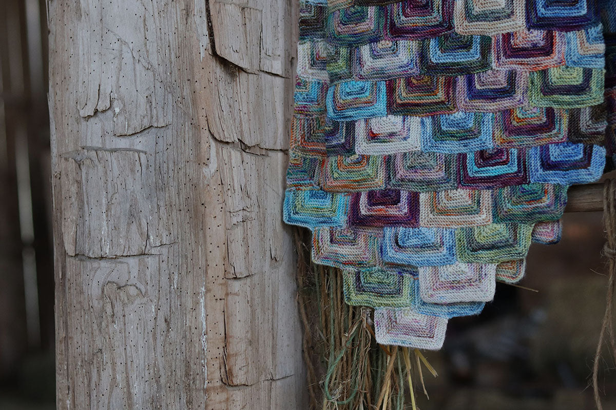 Koigu Pencil Box Collection 3.0 Patterns - Mitered Rectangle Scarf - PDF Download - Extra Image