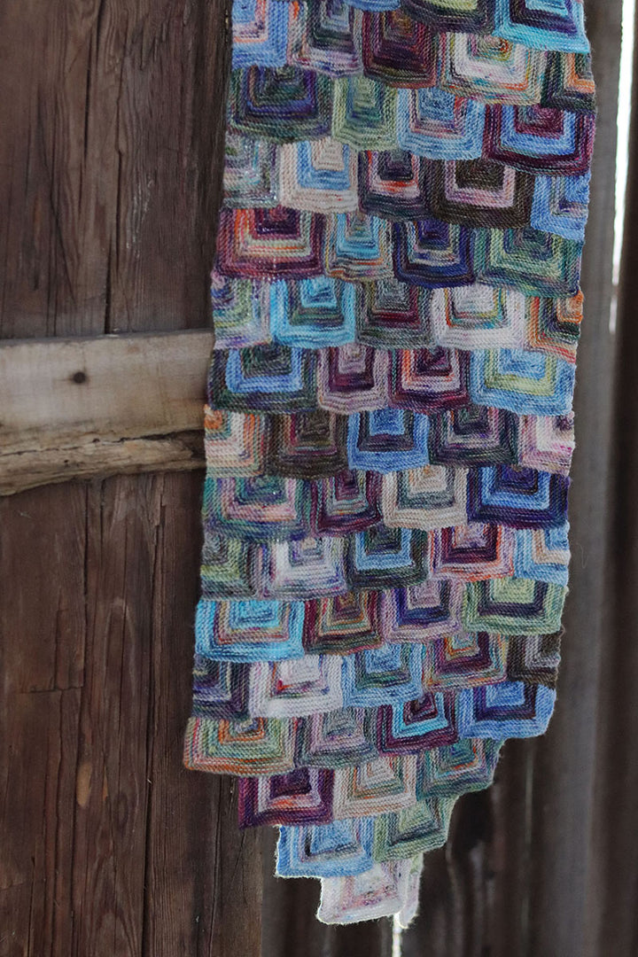 Koigu Pencil Box Collection 3.0 Patterns - Mitered Rectangle Scarf - PDF Download - Extra Image