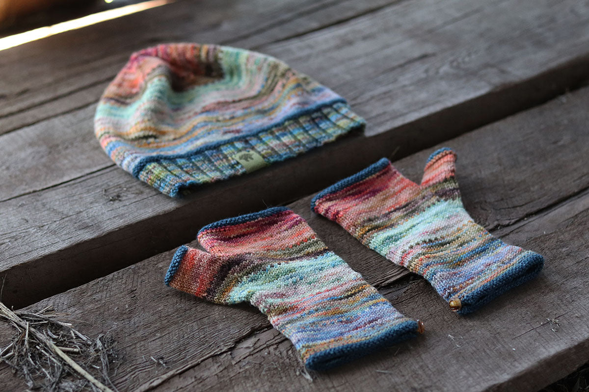 Koigu Pencil Box Collection 3.0 Patterns - Pictor Hat and Fingerless Gloves - PDF Download - Extra Image