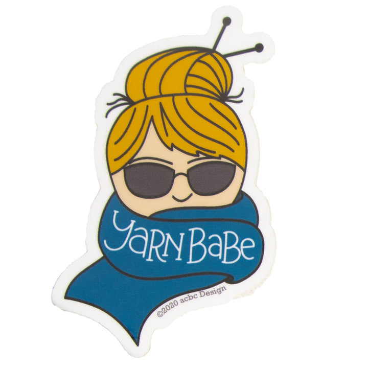 acbc Design Yarn Babe Collection - Blue Scarf - Vinyl Sticker - Extra Image