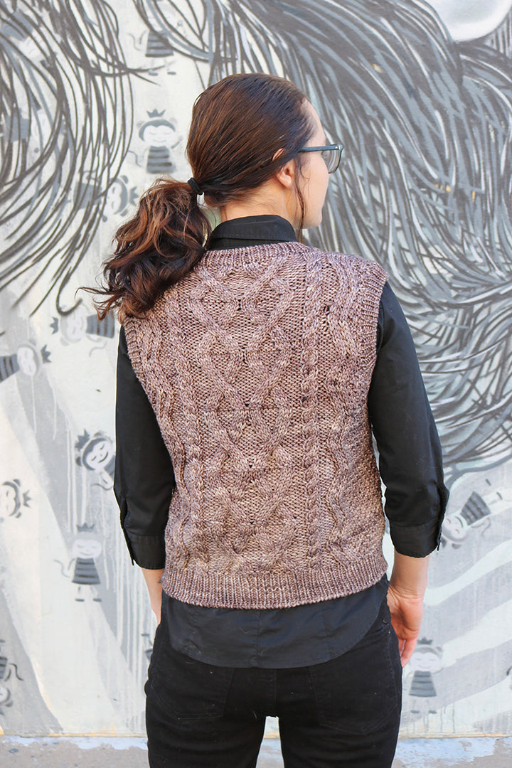 Madelinetosh Tosh Patterns - Clara Cables Vest - PDF Download - Extra Image