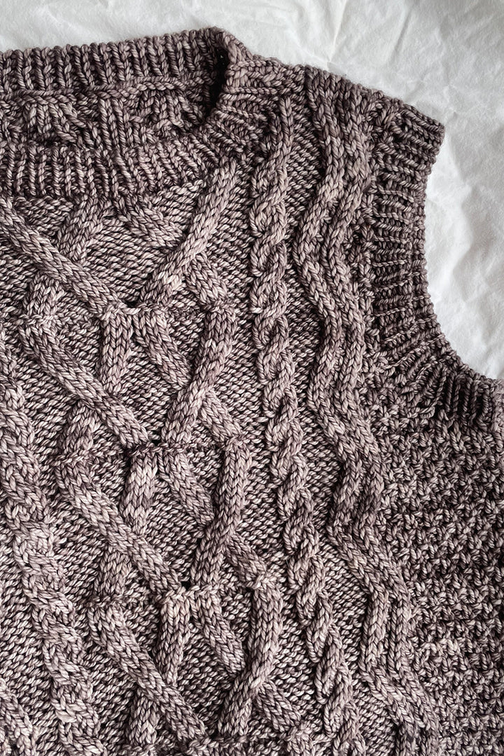 Madelinetosh Tosh Patterns - Clara Cables Vest - PDF Download - Extra Image