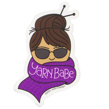 acbc Design Yarn Babe Collection - Purple Scarf - Vinyl Sticker - Zoom Image