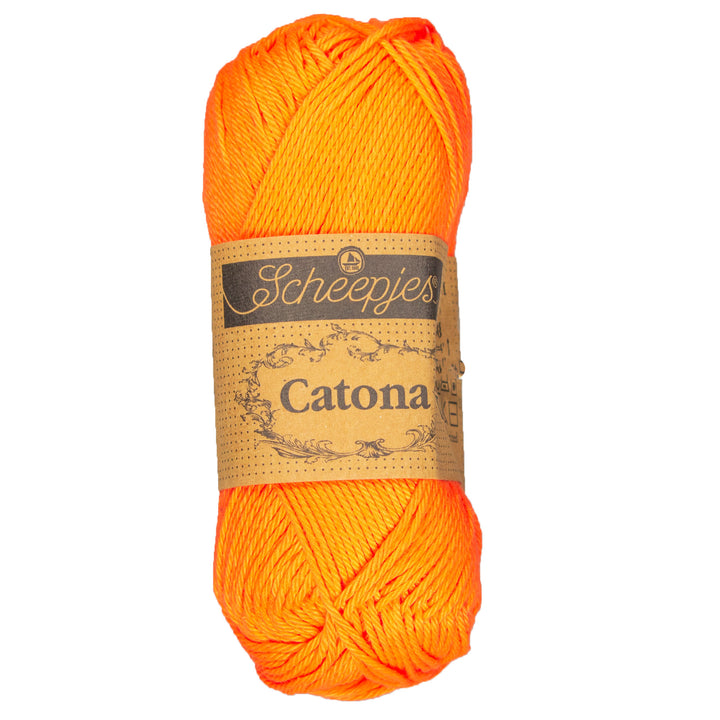 Scheepjes Catona Yarn - 603 Neon Orange - Zoom Image