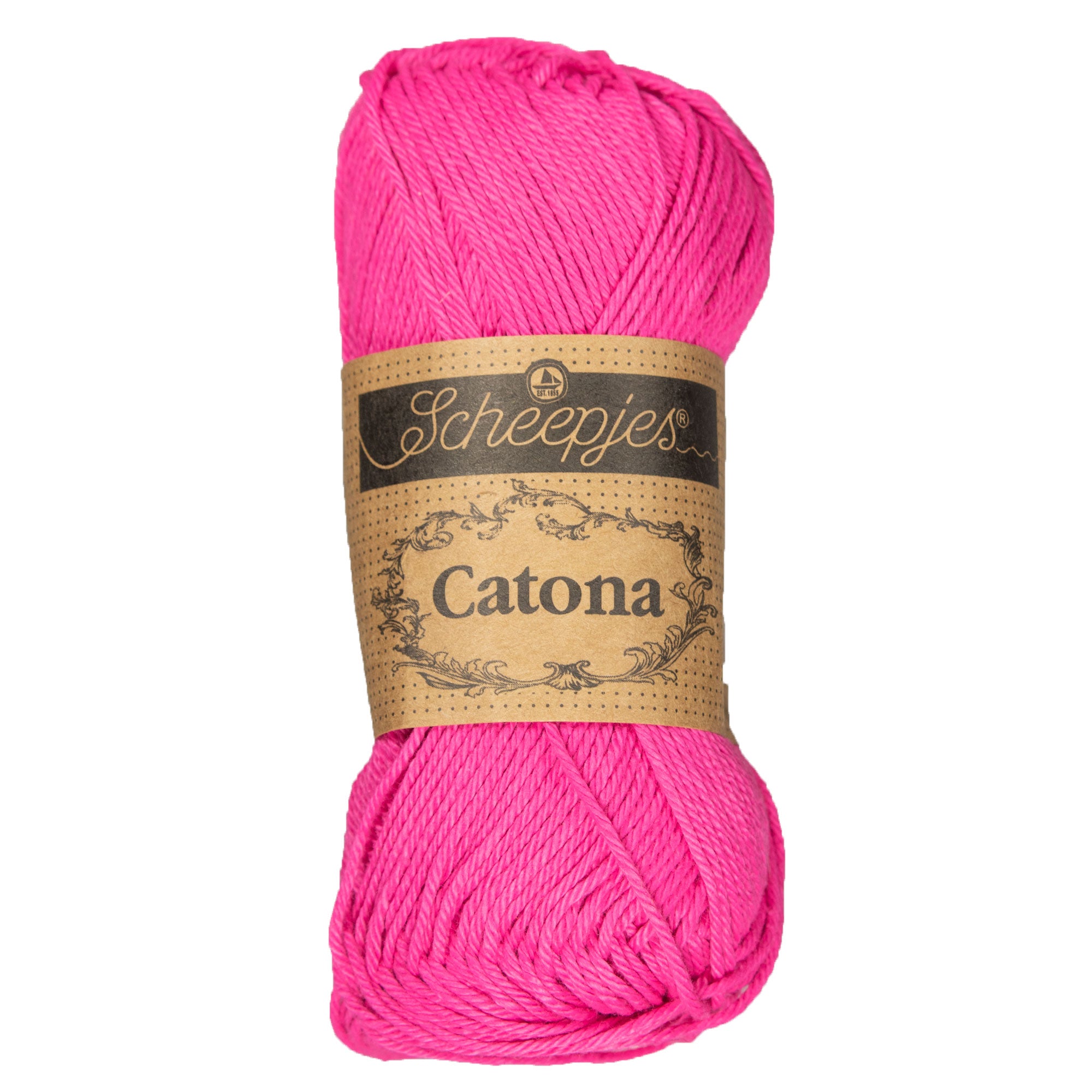 Scheepjes Catona Yarn - 604 Neon Pink - Zoom Image