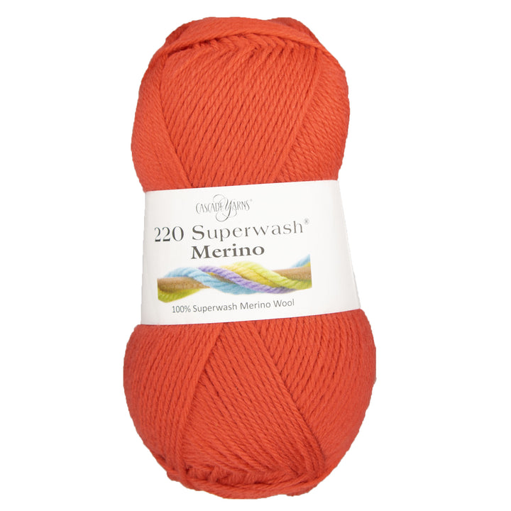 Cascade Yarns 220 Superwash Merino Yarn - 109 Poppy Red - Zoom Image