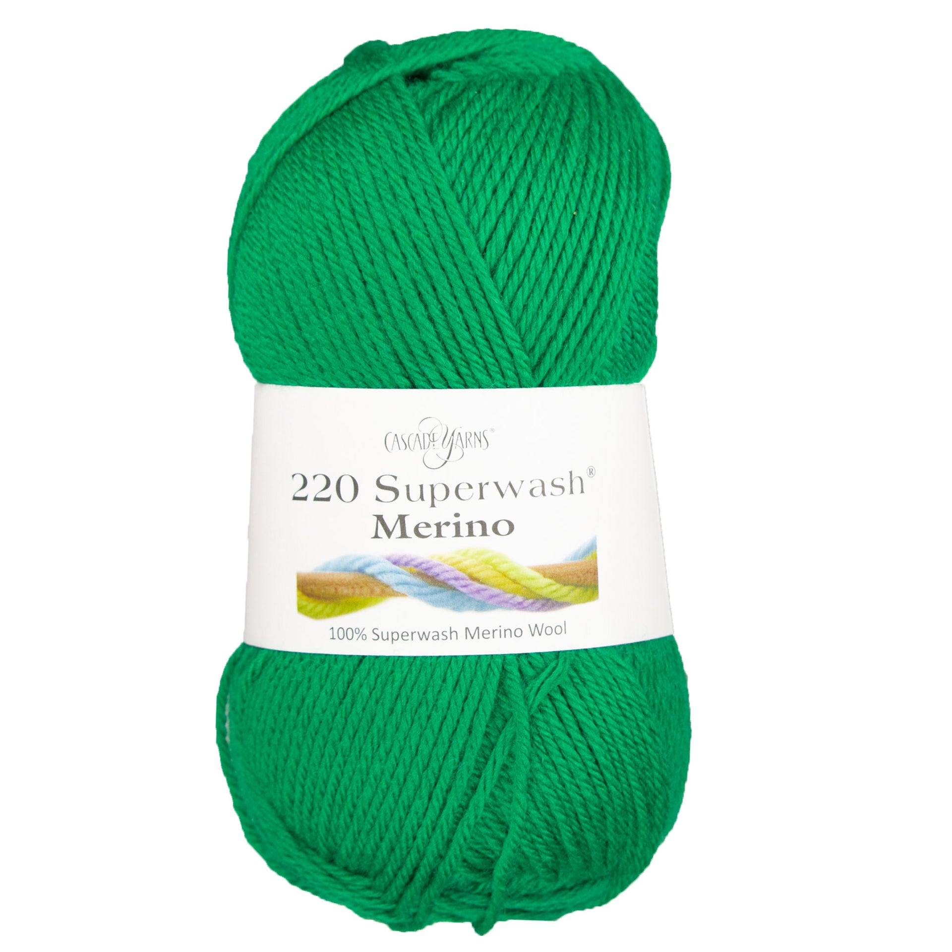 Cascade Yarns 220 Superwash Merino Yarn - 113 Jolly Green - Zoom Image