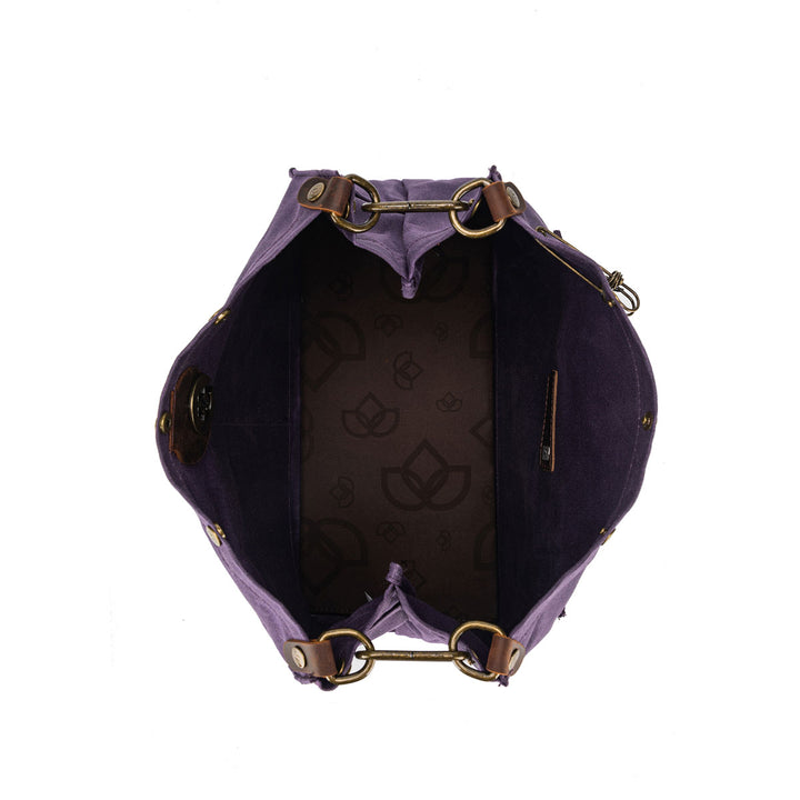 della Q Maker's Canvas Rucksack - Purple - Extra Image