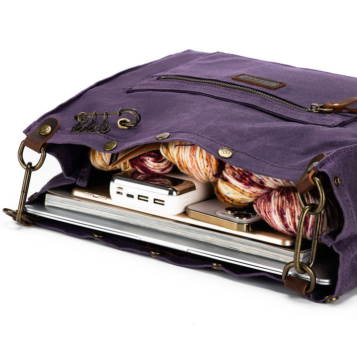 della Q Maker's Canvas Rucksack - Purple - Extra Image