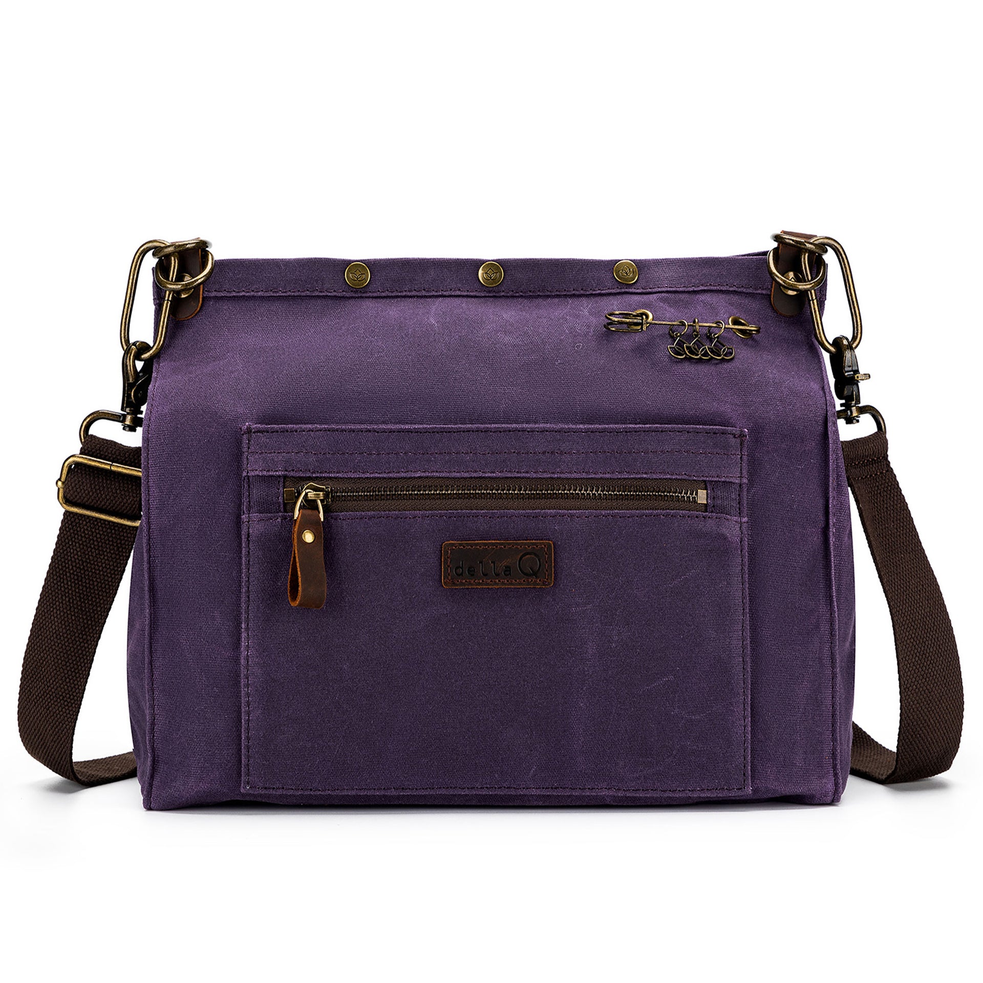 della Q Maker's Canvas Rucksack - Purple - Zoom Image