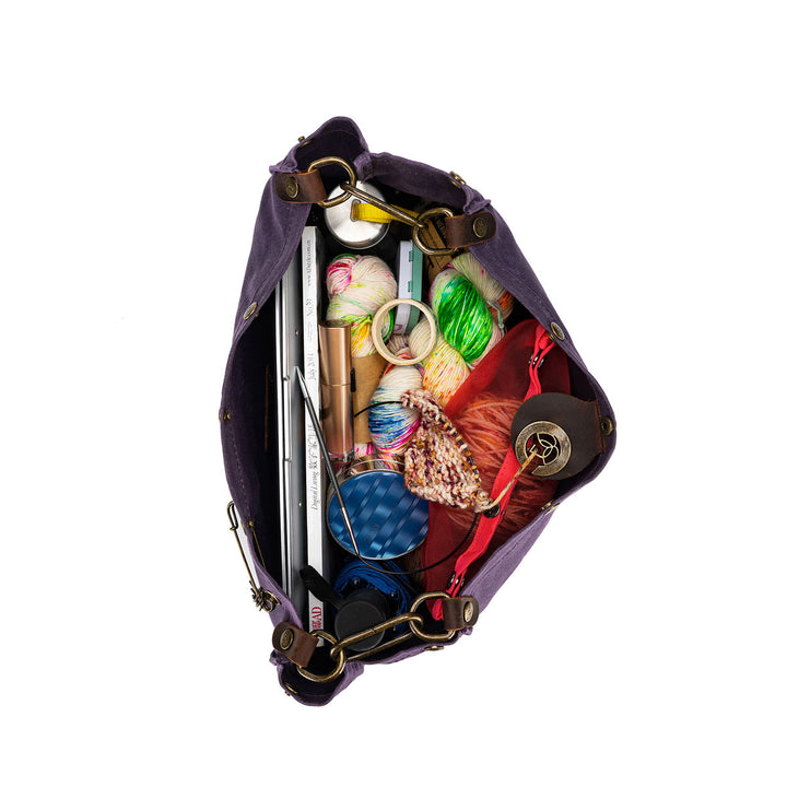 della Q Maker's Canvas Rucksack - Purple - Extra Image