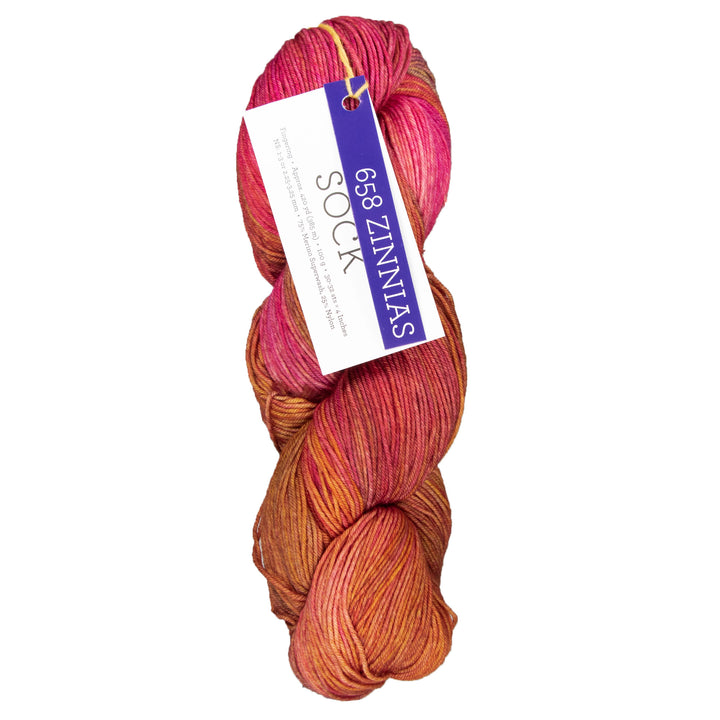 Malabrigo Ultimate Sock Yarn - 658 Zinnias - Zoom Image