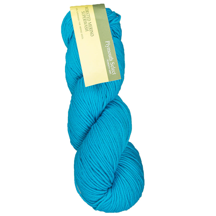 Plymouth Yarn Worsted Merino Superwash Yarn - 100 Turquoise Glow - Zoom Image