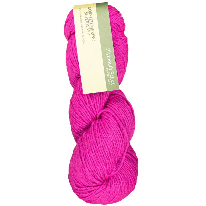 Plymouth Yarn Worsted Merino Superwash Yarn - 101 Hot Pink Glow - Zoom Image