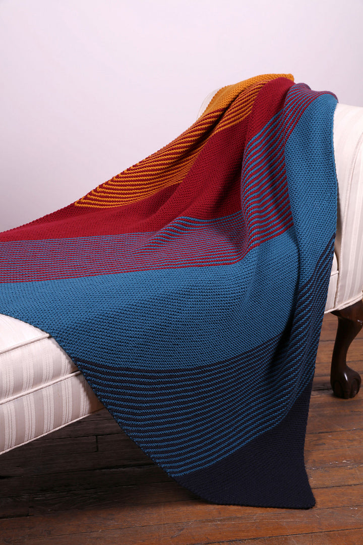 Plymouth Yarn Patterns - 3021 Striped Throw - PDF Download - Extra Image