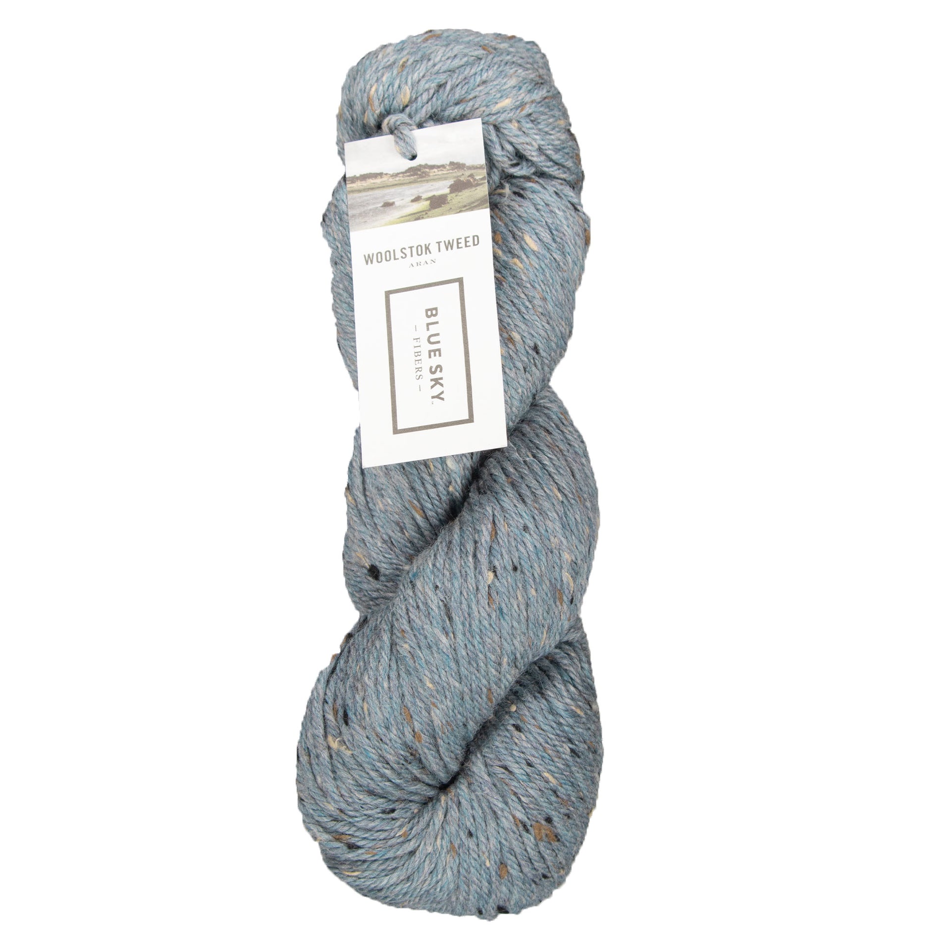 Blue Sky Fibers Woolstok Tweed (Aran) Yarn - 3304 Prairie Sky - Zoom Image