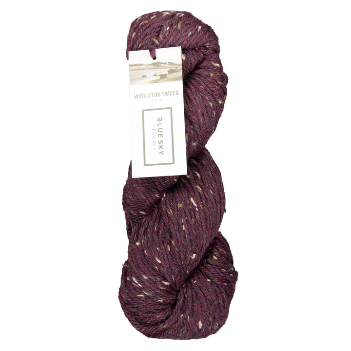Blue Sky Fibers Woolstok Tweed (Aran) Yarn - 3311 Plum Brandy - Zoom Image